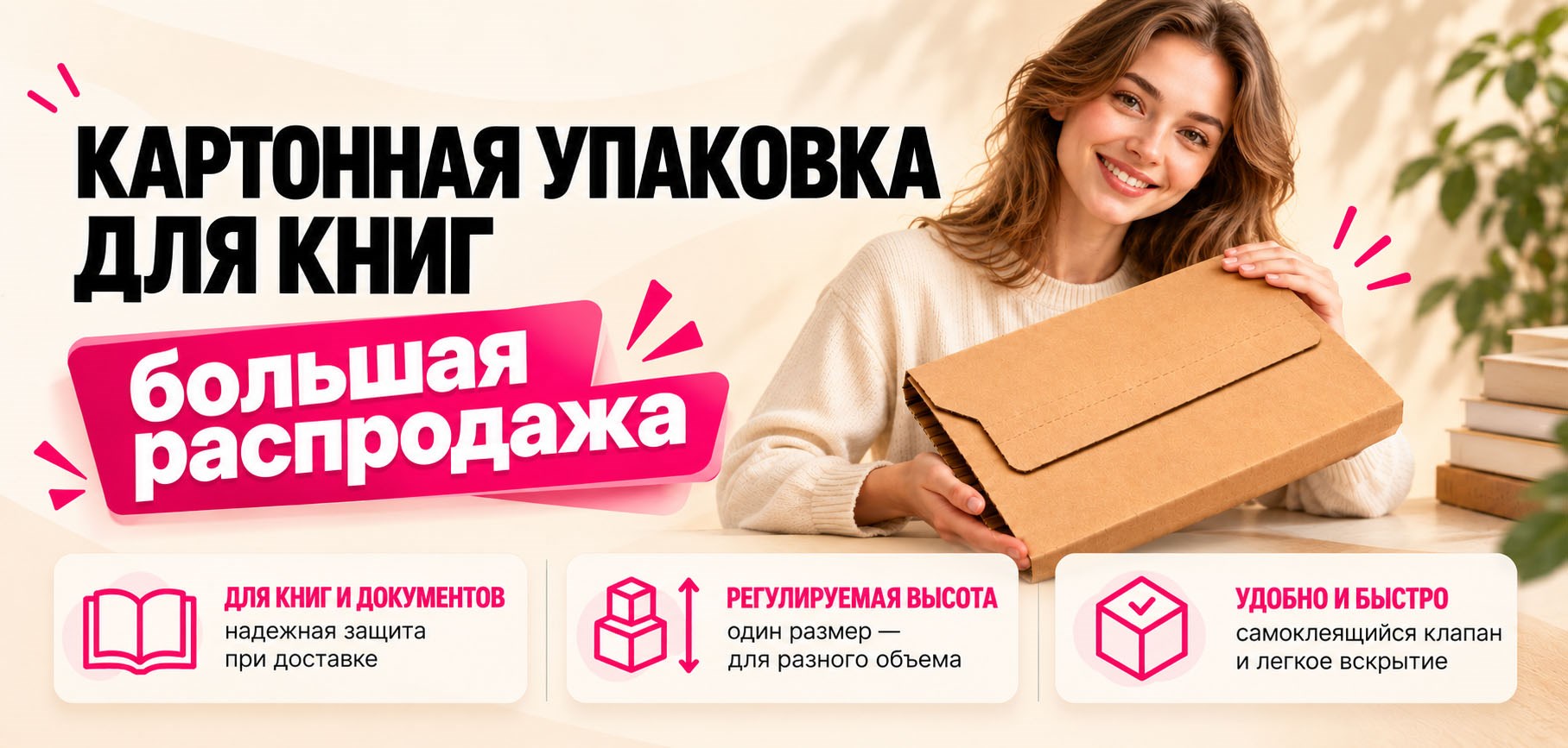 распродажа упаковки для книг