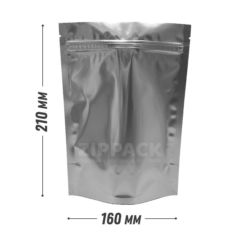 ДОЙ-ПАКЕТ МАТОВЫЙ 160х210 мм металлизированный с замком zip-lock D2520 - фото 15414