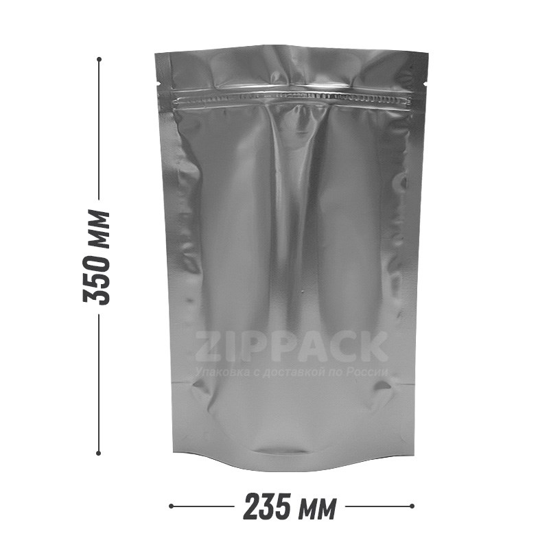 ДОЙ-ПАКЕТ МАТОВЫЙ 235х350 мм металлизированный с замком zip-lock D2540 - фото 15432