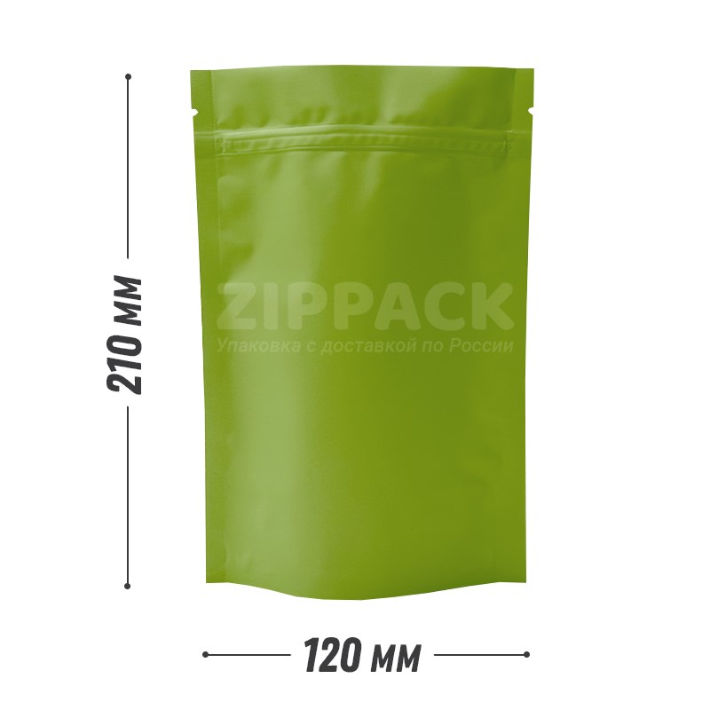 САЛАТОВЫЙ 2 DOY-PACK 120х210 мм | Матовый с замком zip-lock D3080 - фото 15567