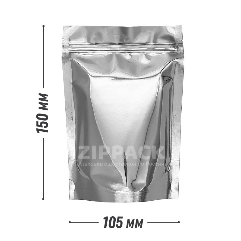 ДОЙ-ПАКЕТ МЕТАЛЛИЗИРОВАННЫЙ 105х150 мм с замком zip-lock D2001 - фото 15800