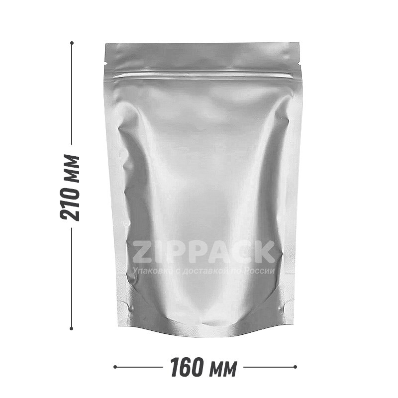 ДОЙ-ПАКЕТ МАТОВЫЙ 160х210 мм металлизированный с замком zip-lock D2520 - фото 15942