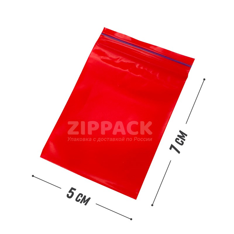 ГРИППЕРЫ ZIP-LOCK 5х7 см RED 60 мкм Россия ZIP60.5х7r - фото 17423