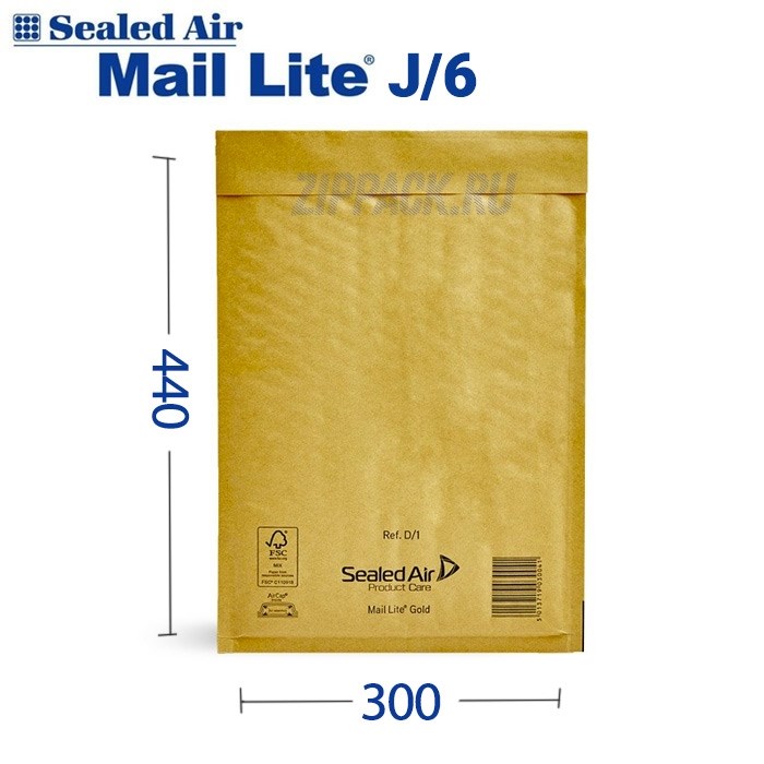 MAIL LITE GOLD J/6, коричневый пакет с воздушной подушкой - фото 6585