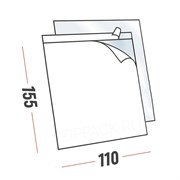 САМОКЛЕЮЩИЙСЯ КАРМАН С6 155х110 мм | Скотч-клапан по короткой стороне | Для сопроводительных документов А6