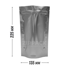 ДОЙ-ПАКЕТ МАТОВЫЙ 135х225 мм металлизированный с замком zip-lock D2510