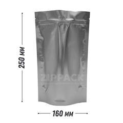ДОЙ-ПАКЕТ МАТОВЫЙ 160х250 мм металлизированный с замком zip-lock D2530