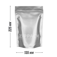 ДОЙ-ПАКЕТ МАТОВЫЙ 135х225 мм металлизированный с замком zip-lock D2510