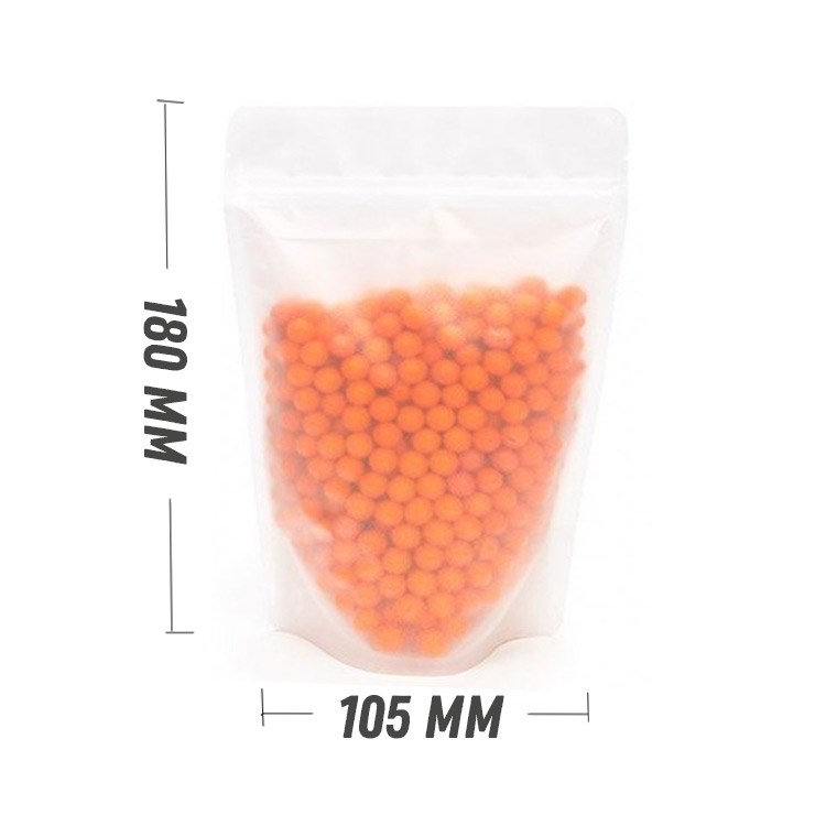 ПРОЗРАЧНЫЙ ПАКЕТ DOY-PACK 105х180 мм | Матовый с замком zip-lock D2635