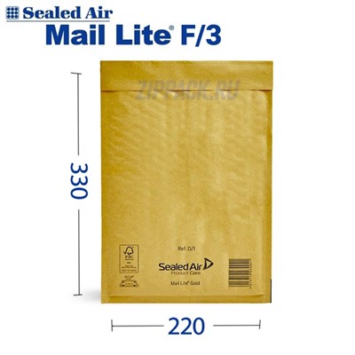 Почтовый крафт-пакет с воздушной подушкой MAIL LITE F/3, 220*330 мм